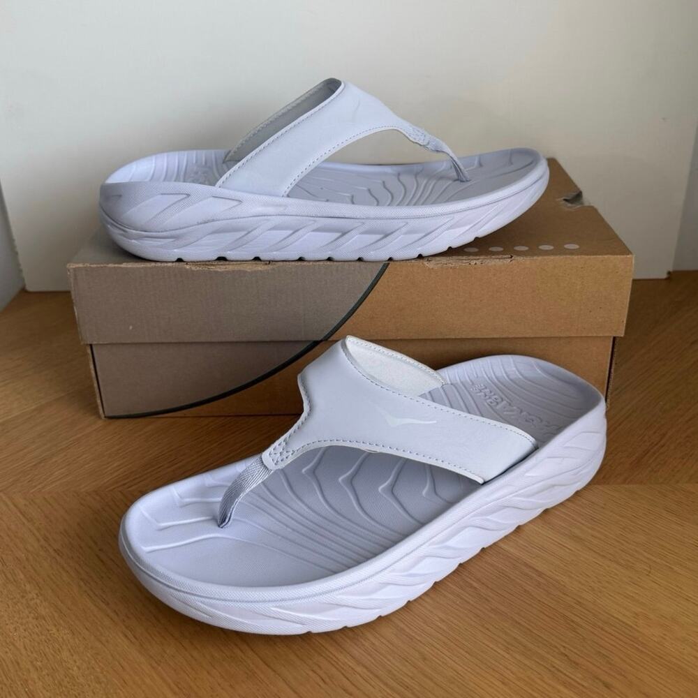 HOKA ONE ONE ORA ‘White’ Unisex Recovery Slides Sandals - SZ M 9- W 11